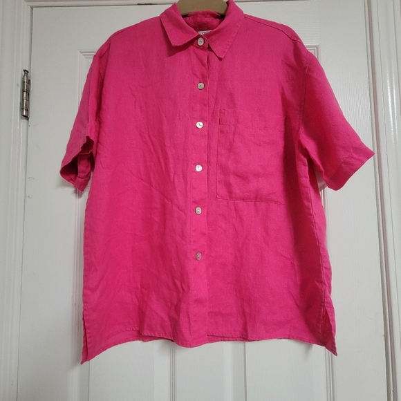 Rails Mackinley Linen Short Sleeve Button Up Shirt Size Medium. - Picture 4 of 13